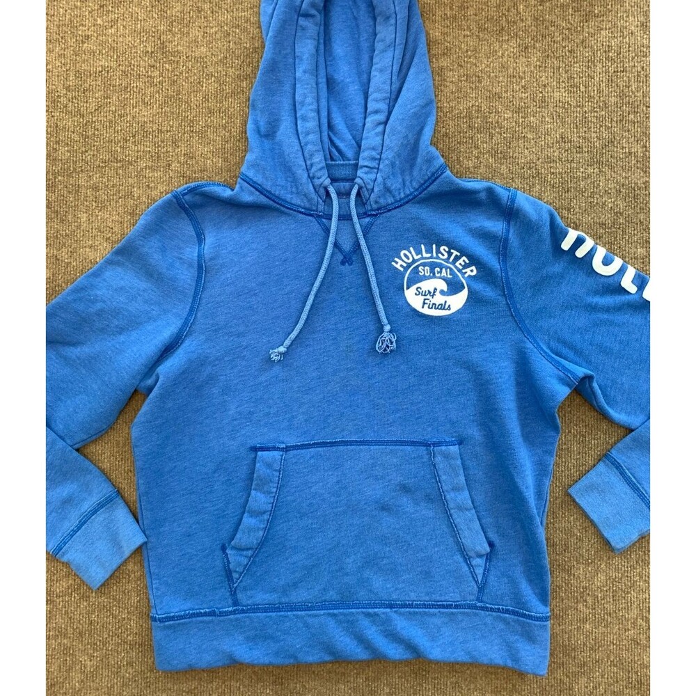 Vintage Hollister Hoodie Mens S So Cal Surf Spellout Sleeve Relaxed Y2K Pullover